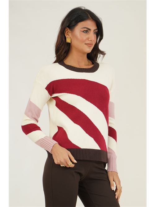 Maglia in misto viscosa Z.O.E. | 38A127BURRO/BORDO