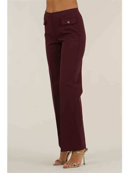 Pantalone in punto milano elastico Z.O.E. | 46G315BORDEAUX