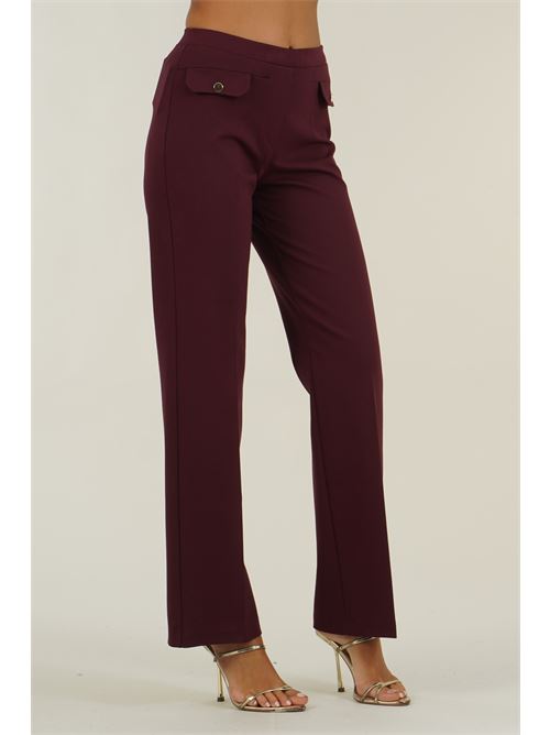 Pantalone in punto milano elastico Z.O.E. | 46G315BORDEAUX