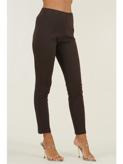 Pantalone in punto milano Z.O.E. | 46G317CIOCCOLATO