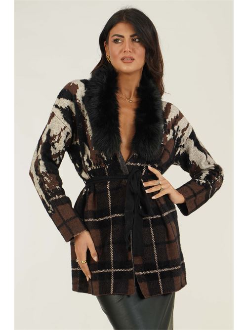 Cardigan in viscosa Z.O.E. | 62B502CIOCCOLATO