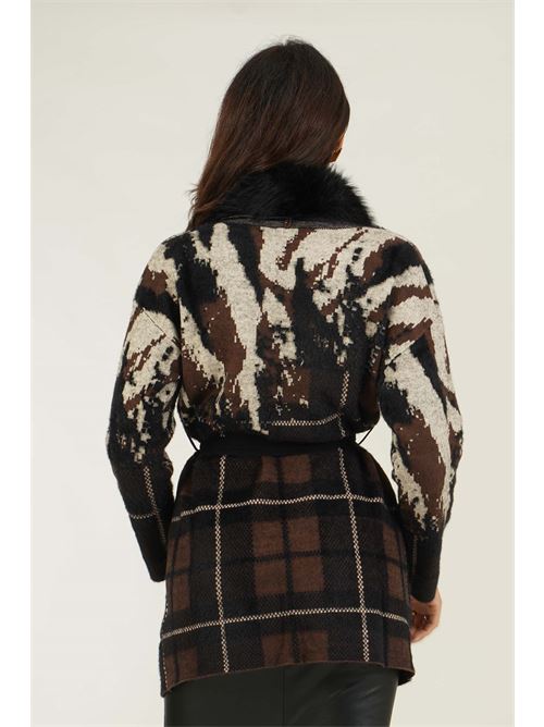 Cardigan in viscosa Z.O.E. | 62B502CIOCCOLATO
