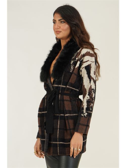 Cardigan in viscosa Z.O.E. | 62B502CIOCCOLATO