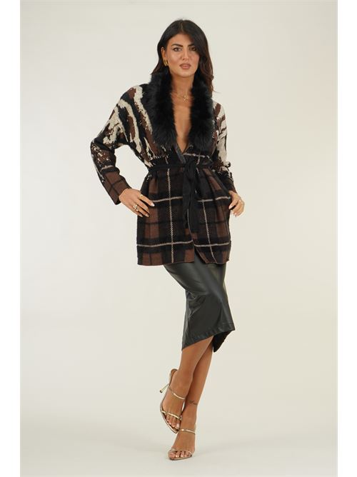 Cardigan in viscosa Z.O.E. | 62B502CIOCCOLATO