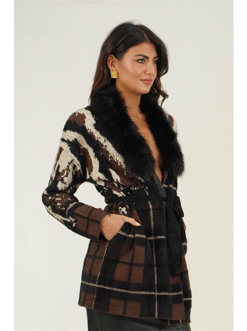 Cardigan in viscosa Z.O.E. | 62B502CIOCCOLATO