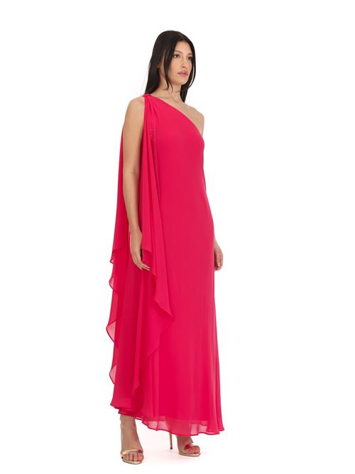 Abito lungo in georgette Clips | E0049541FUXIA