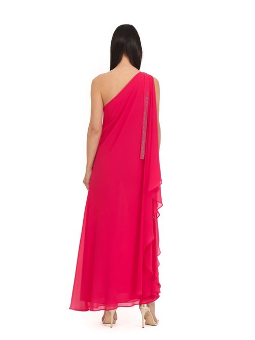 Abito lungo in georgette Clips | E0049541FUXIA