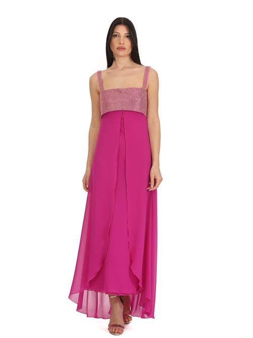 Abito in chiffon Clips | E0169541CICLAMINO
