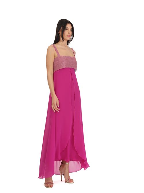 Abito in chiffon Clips | E0169541CICLAMINO