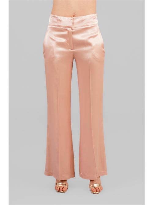 Pantalone viscosa in raso Babylon | E00085ROSA