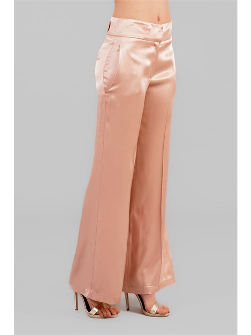 Pantalone viscosa in raso Babylon | E00085ROSA