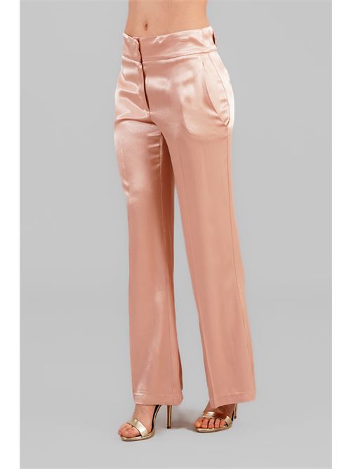 Pantalone viscosa in raso Babylon | E00085ROSA