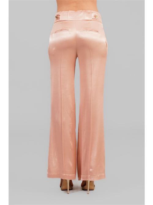 Pantalone viscosa in raso Babylon | E00085ROSA