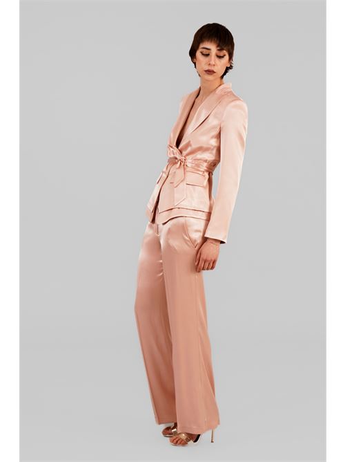 Pantalone viscosa in raso Babylon | E00085ROSA