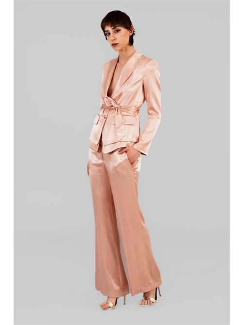 Giacca viscosa in raso Babylon | E00203ROSA