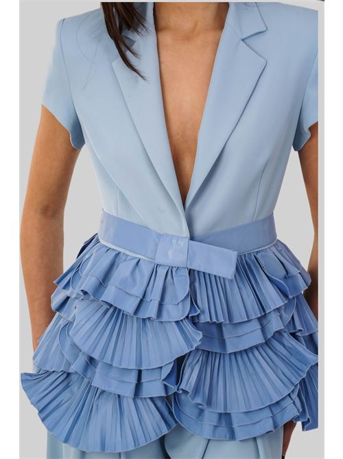 Giacca con rouches Babylon | MF0403AZZURRO