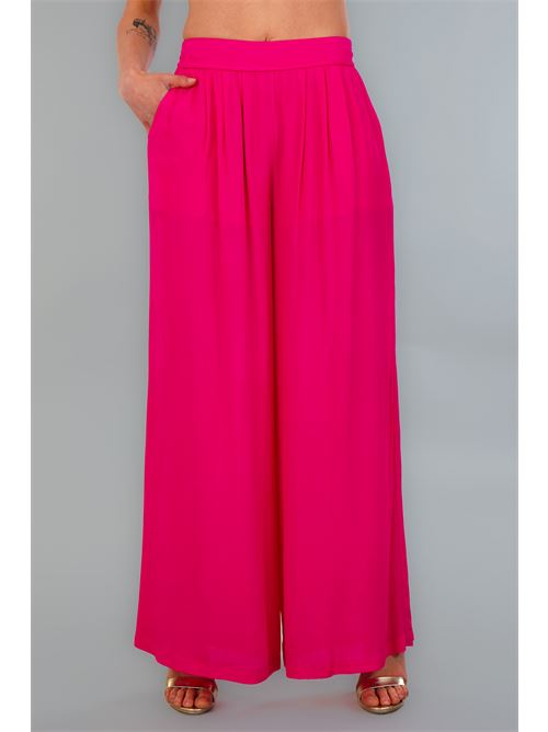 Pantalone palazzo in viscosa Babylon | S00559FUXIA