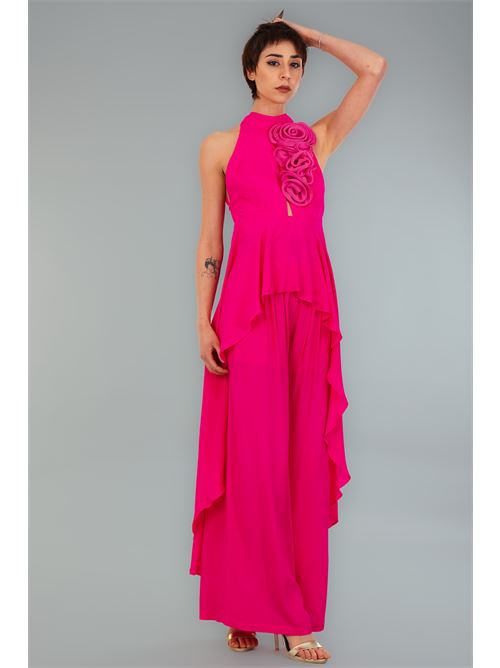 Pantalone palazzo in viscosa Babylon | S00559FUXIA