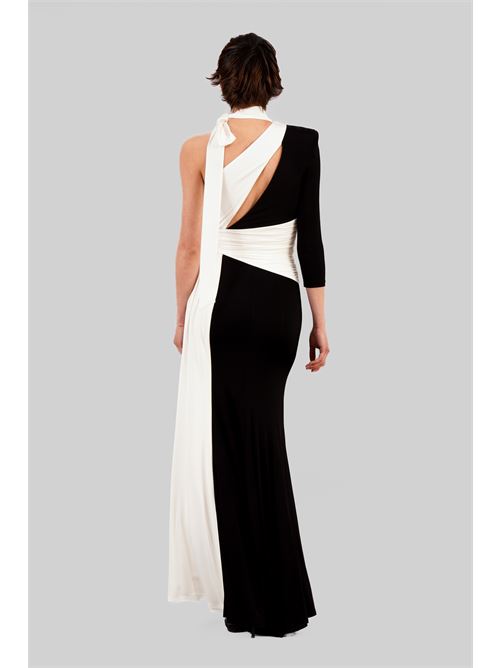 Abito in viscosa elastica Babylon | S00880NERO-BIANCO
