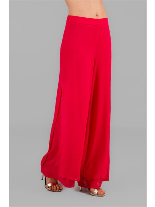 Pantalone in georgette Clips | T2329694FUXIA