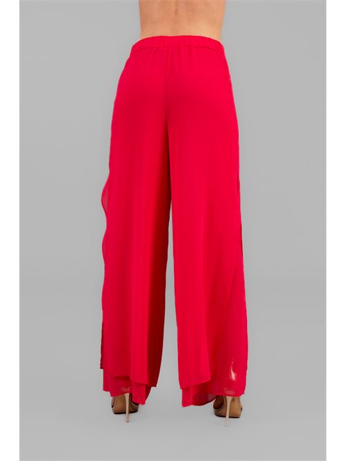 Pantalone in georgette Clips | T2329694FUXIA