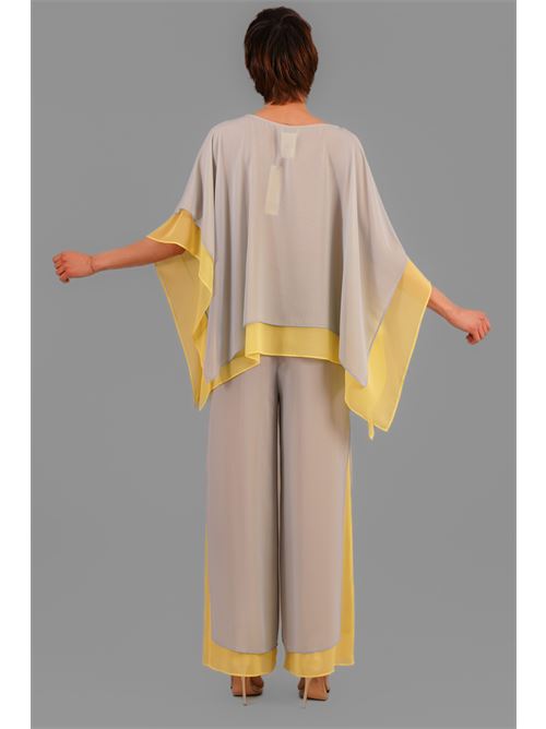 Casacca in georgette doppiato Clips | U414E694POLVERE/GIALLO