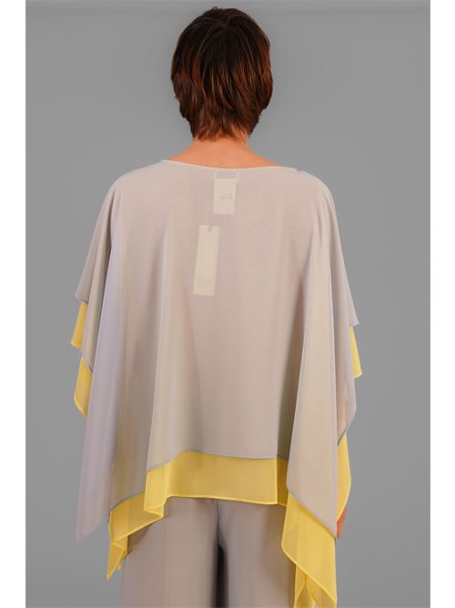 Casacca in georgette doppiato Clips | U414E694POLVERE/GIALLO