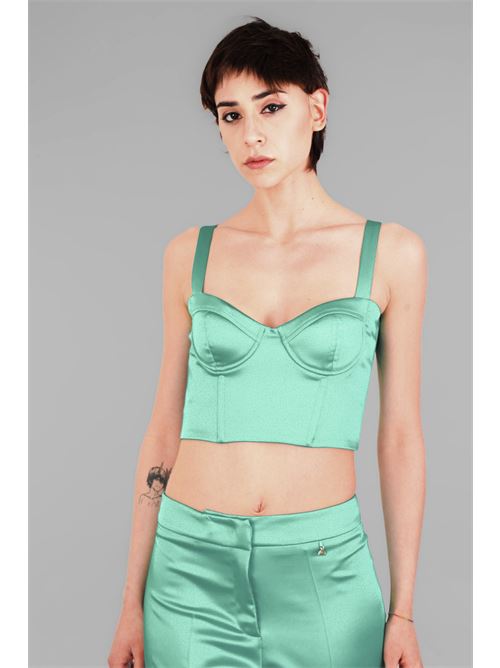 Croptop Erika  in raso Divedivine | ERIKAACQUAMA