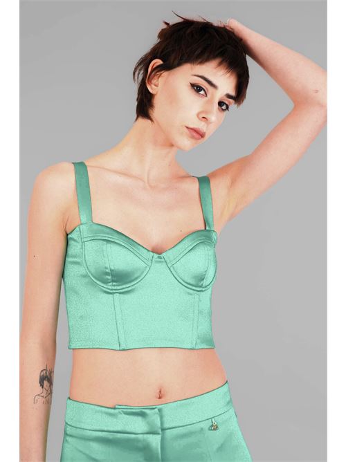 Croptop Erika  in raso Divedivine | ERIKAACQUAMA