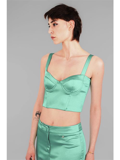 Croptop Erika  in raso Divedivine | ERIKAACQUAMA