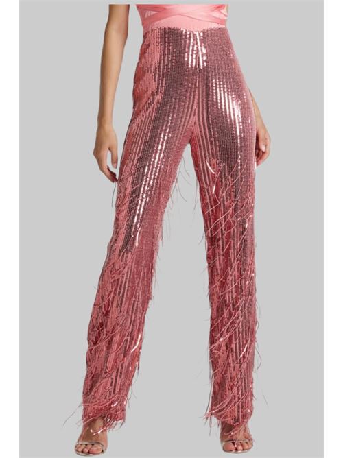 Pantalone in paillettes elastico Dramee | 25210ROSA