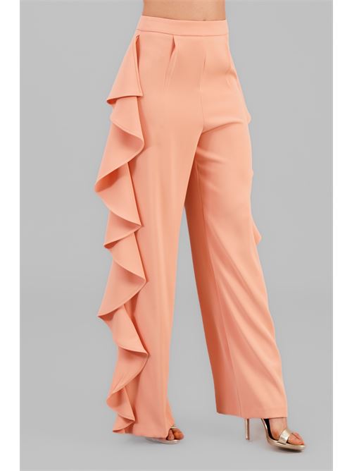 Pantalone palazzo con rouches Dramee | 25213PESCA