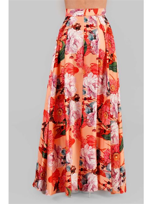 Gonna in raso fantasia Dramee | 25609PESCA