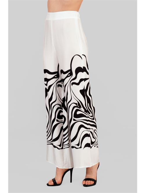 Pantalone viscosa in raso LAFTY.LIE | 18A310BIANCO
