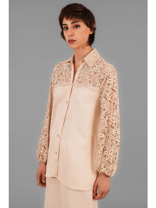 Camicia in viscosa e lino LAFTY.LIE | 37B218BEIGE