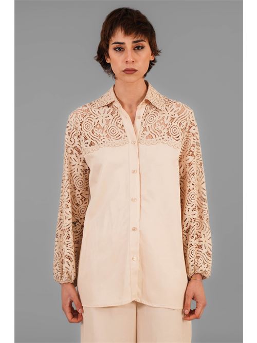 Camicia in viscosa e lino LAFTY.LIE | 37B218BEIGE
