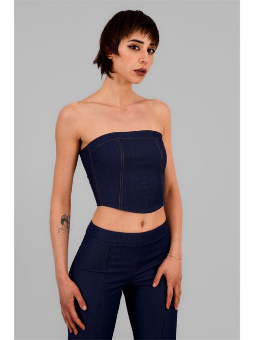 Corpetto effetto denim LANACAPRINA | 3323DENIM