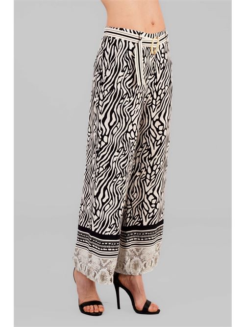 Pantalone in viscosa LANACAPRINA | 3360NERO