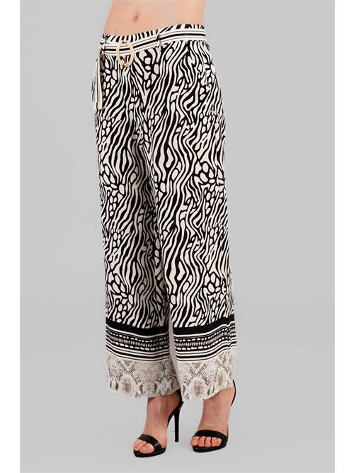 Pantalone in viscosa LANACAPRINA | 3360NERO