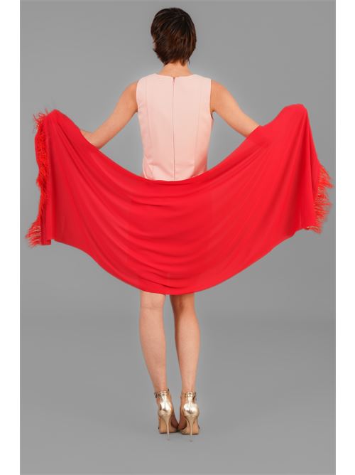 Stola con piume Nualy | 2137ROSSO