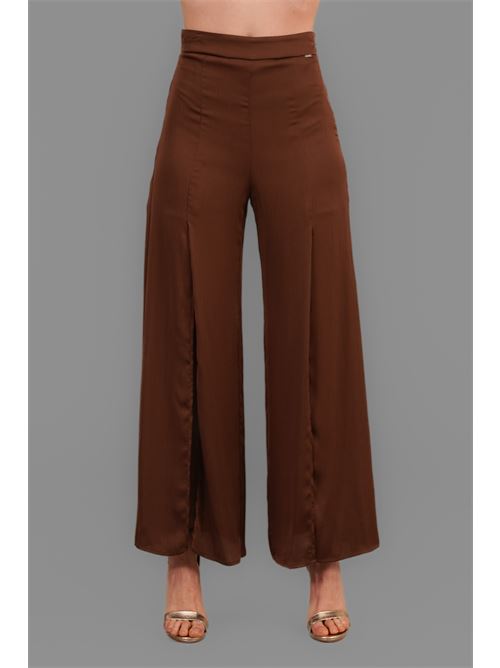 Pantalone con spacchi Nualy | 5327CICCOLATO