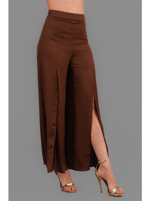Pantalone con spacchi Nualy | 5327CICCOLATO