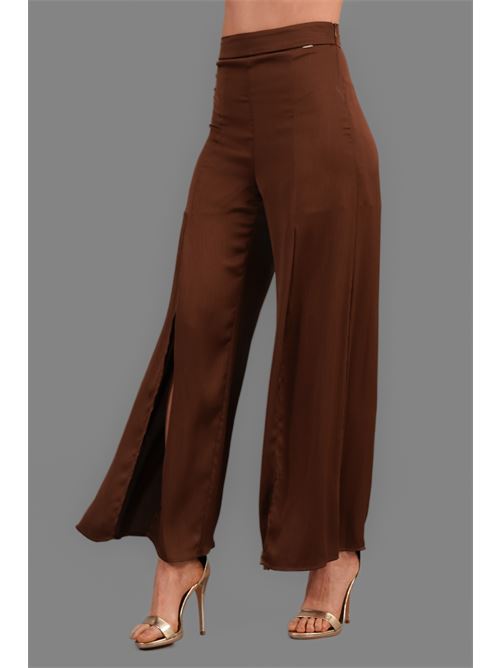 Pantalone con spacchi Nualy | 5327CICCOLATO