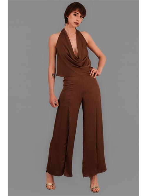 Pantalone con spacchi Nualy | 5327CICCOLATO