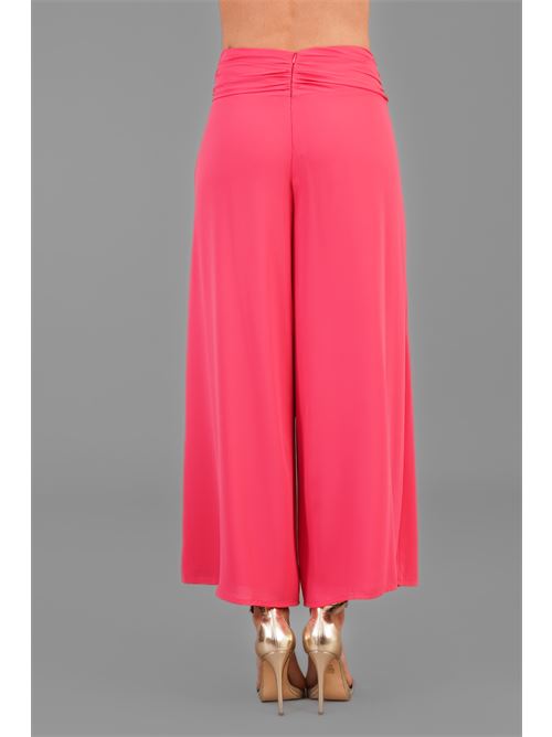 Pantalone in georgette Nualy | 5330FRAGOLA