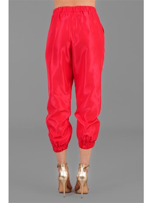 Pantalone in taffeta' Nualy | 5345FRAGOLA