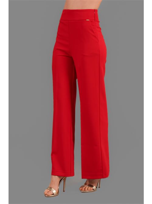 Pantalone in cady elastico Nualy | 5346ROSSO