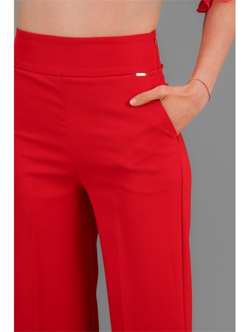 Pantalone in cady elastico Nualy | 5346ROSSO