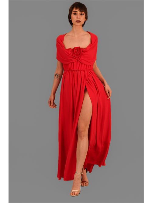 Abito in georgette Nualy | 7326ROSSO
