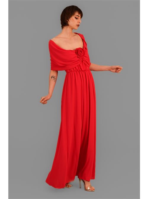 Abito in georgette Nualy | 7326ROSSO